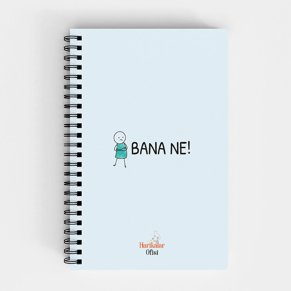 Harikalar Ofisi Bana Ne Temalı 14*19 Çizgili Defter